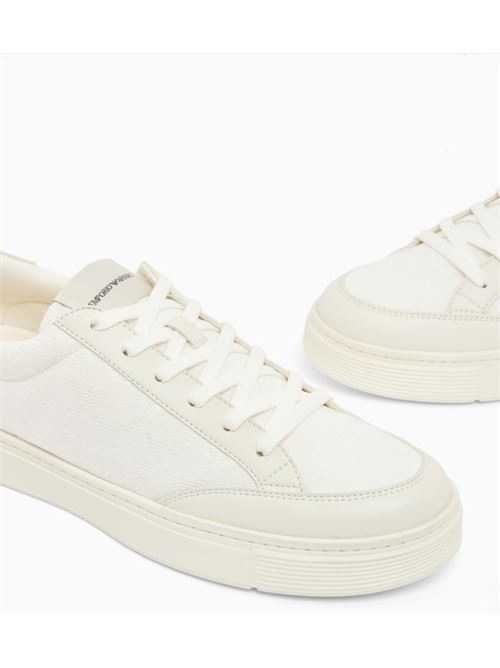 Sneakers in tessuto jacquard eagle all over Emporio Armani | EM004782 AF23199.M0172